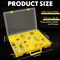 2 Pcs 48 Large Grids Clear Plastic Organizer Box with Removable Dividers Adjustable Compartment Container Storage Box Case for Small Parts Art Crafts Jewelry Bead Tackle Storage(Yellow)